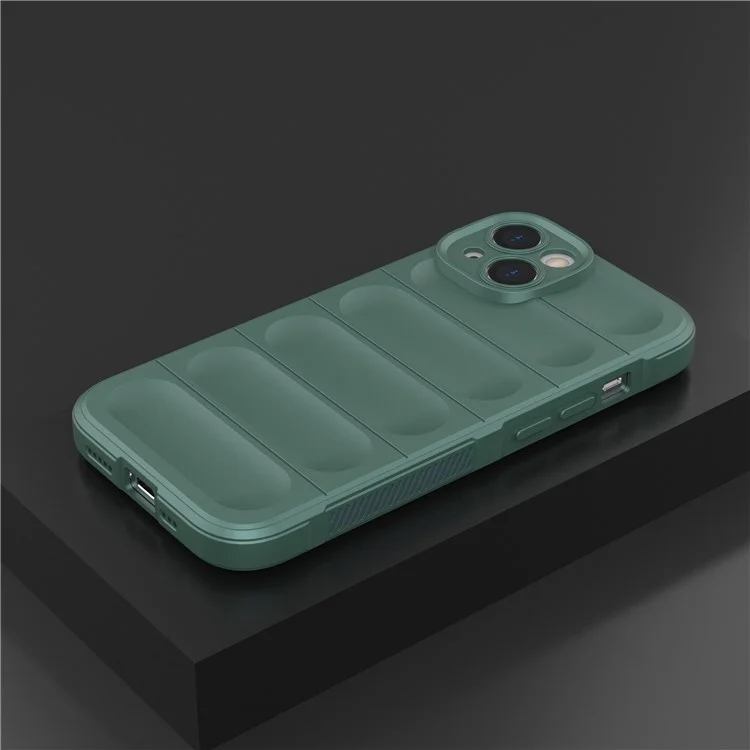 Pour iPhone 14 6,1 pouces Étui souple en TPU Coque arrière robuste Absorption des chocs Protecteur de téléphone portable - Vert