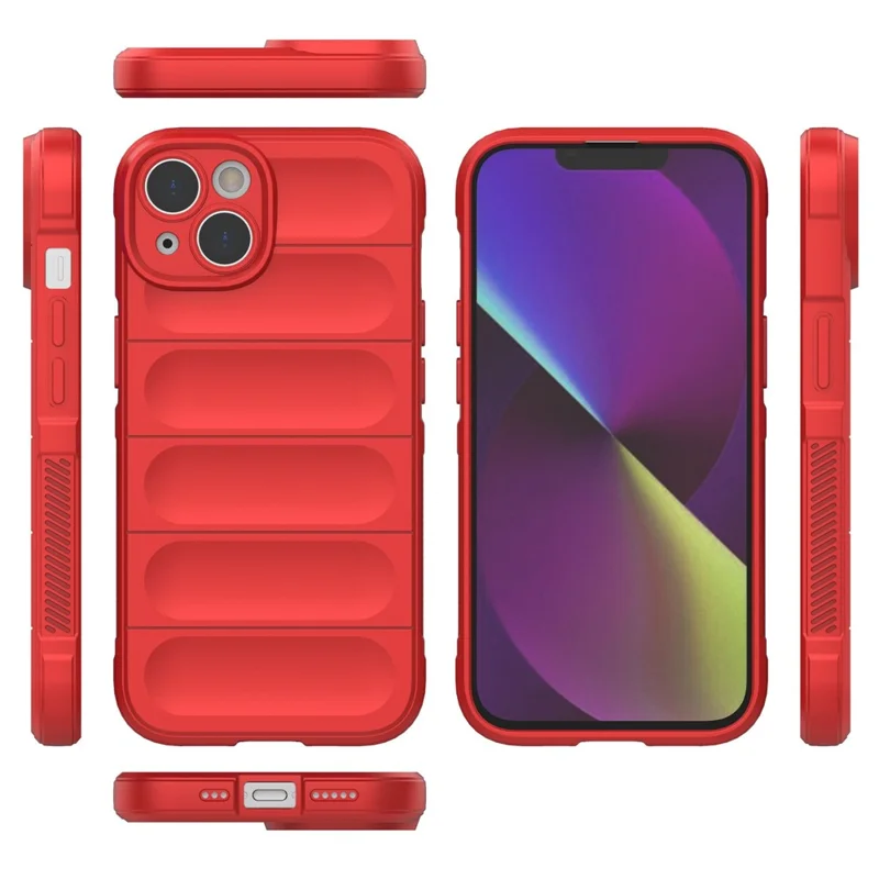 Obudowa TPU dla iPhone'a 14 6,1 cala, miękka, odporna na wstrząsy, ochronna obudowa na telefon komórkowy - czerwona