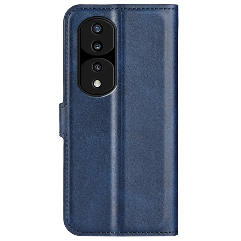 For Honor 70 5G PU Leather Stand Wallet Feature Magnetic Case Square Wear-resistant TPU Flip Book Cover - Blue