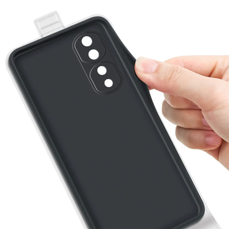 For Honor 70 5G Vertical Flip Phone Case Crazy Horse Texture PU Leather Protective Cover with Card Slot - White