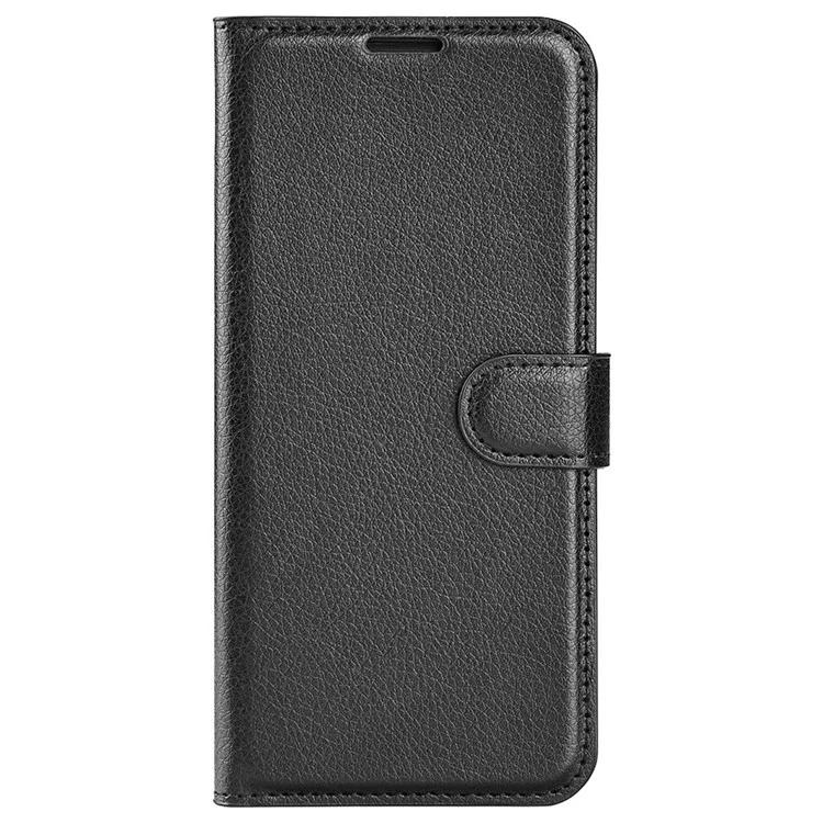 Pour Honor 70 5G Litchi Texture Wallet Case PU Leather Stand Shockproof TPU Inner Shell Flip Folio Cover - Noir