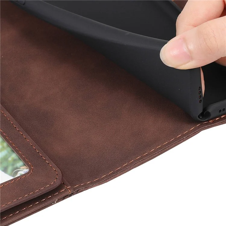 Для Iphone 13 6,1 Дюйма Shock -ryper Phone Case pu - Коричневый