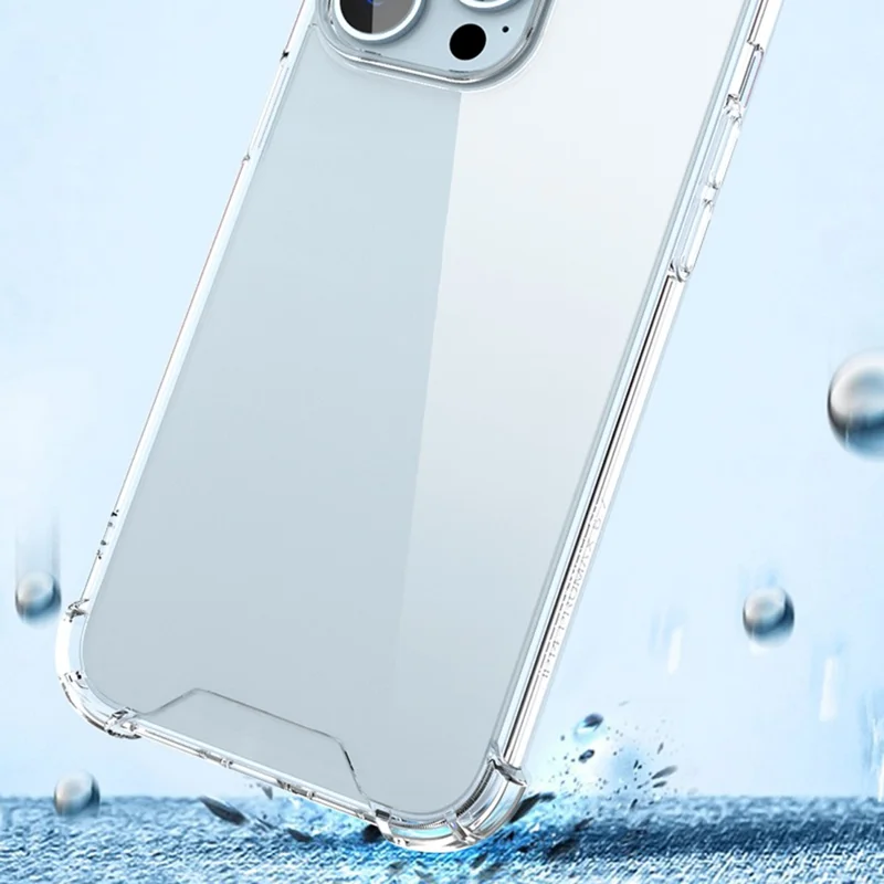 Pour iPhone 14 Pro 6.1 pouces Cadre souple en TPU + Coque arrière en acrylique Four Corner Anti-drop Coque de téléphone transparente