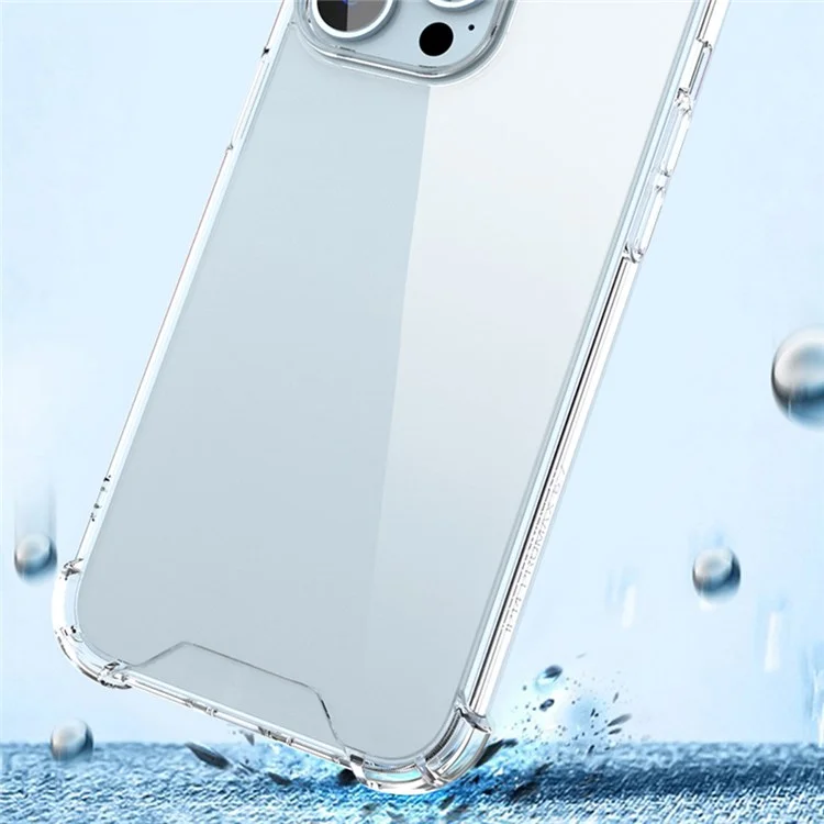 Para Iphone 14 Pro Máximo de 6,7 Polegadas de Limpeza de Quatro Cantos Anti-queda TPU Frame + Capa de Telefone Anti-roupas Acrílica