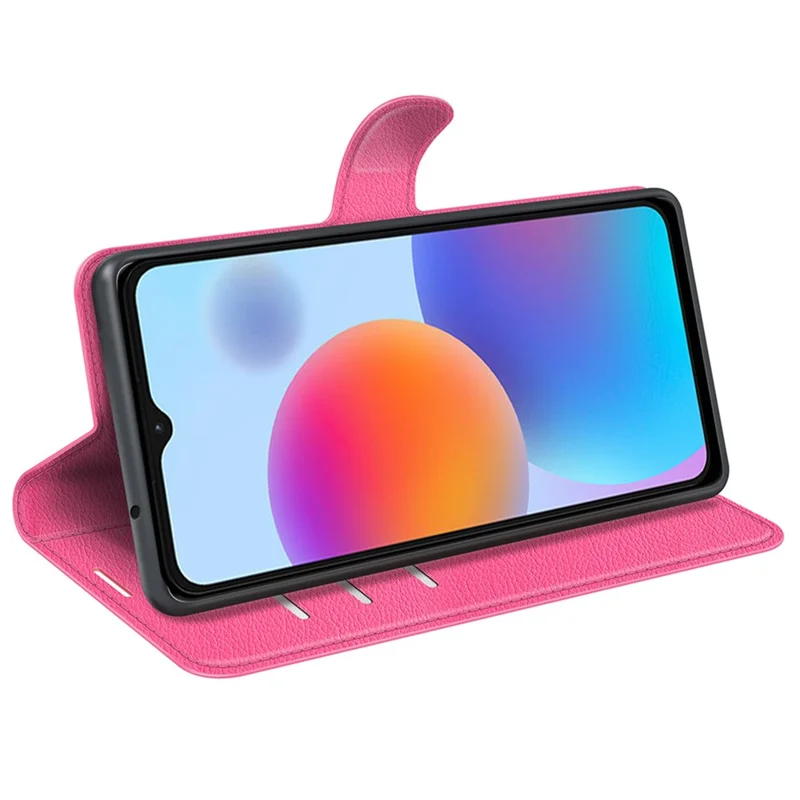 For ZTE Blade A52 Anti-scratch Litchi Texture Wallet Case PU Leather Stand TPU Inner Shell Drop-proof Flip Folio Cover - Rose