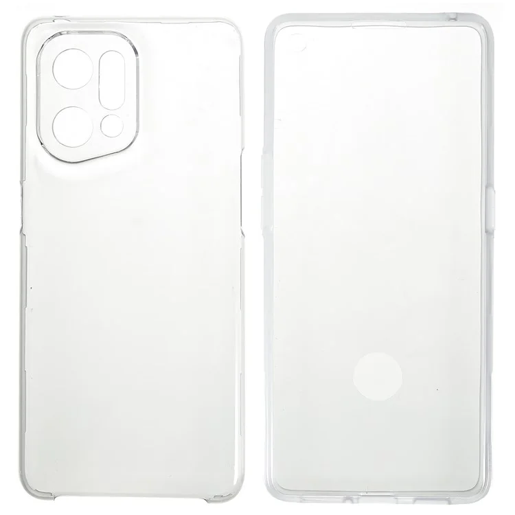PET + TPU + Acryl Vollschutz-Handyhülle für Oppo Find X5, abnehmbare 2-in-1-Sturzsichere Hülle