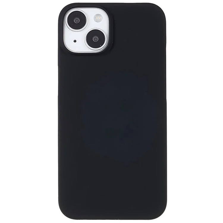 Per iPhone 14 Plus 6.7 pollici Rubberized Hard PC Case Glossy Surface Shockproof Non-Slip Protective Cover - Nero