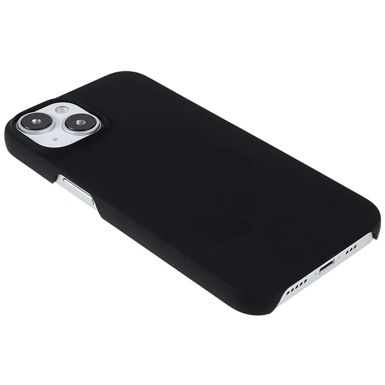 Per iPhone 14 Plus 6.7 pollici Rubberized Hard PC Case Glossy Surface Shockproof Non-Slip Protective Cover - Nero