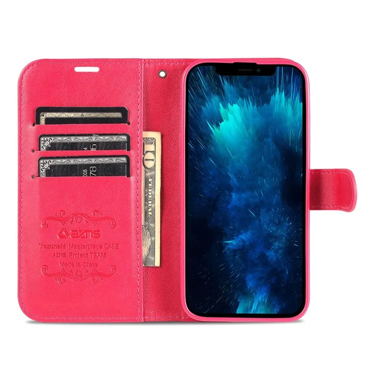 Azns Flip Wallet Case Для Iphone 14 Pro 6,1 Дюйма Shock -reseach - Красный