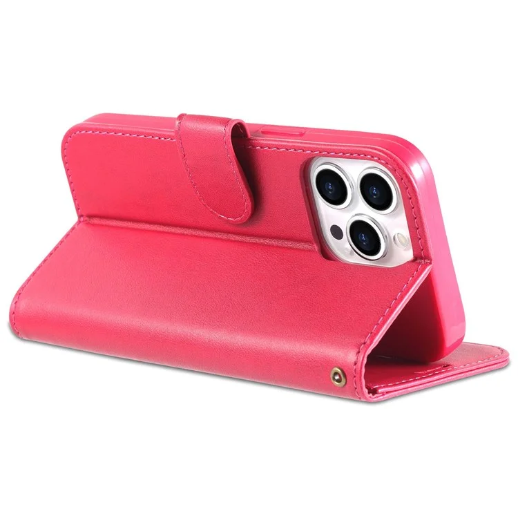 Azns Flip Wallet Case Для Iphone 14 Pro 6,1 Дюйма Shock -reseach - Красный