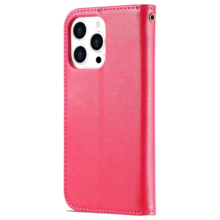 Azns Flip Wallet Case Для Iphone 14 Pro 6,1 Дюйма Shock -reseach - Красный