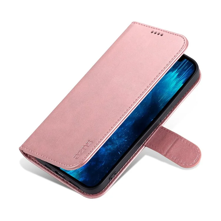 Case de Teléfono Anti-scratch AZNS Para Iphone 14 Pro 6.1 Pulgadas, PU Cuero Tpu Shock-impermeabilizar la Cubierta Protectora - Oro Rosa