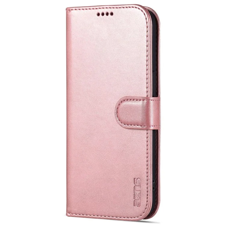 Case de Teléfono Anti-scratch AZNS Para Iphone 14 Pro 6.1 Pulgadas, PU Cuero Tpu Shock-impermeabilizar la Cubierta Protectora - Oro Rosa