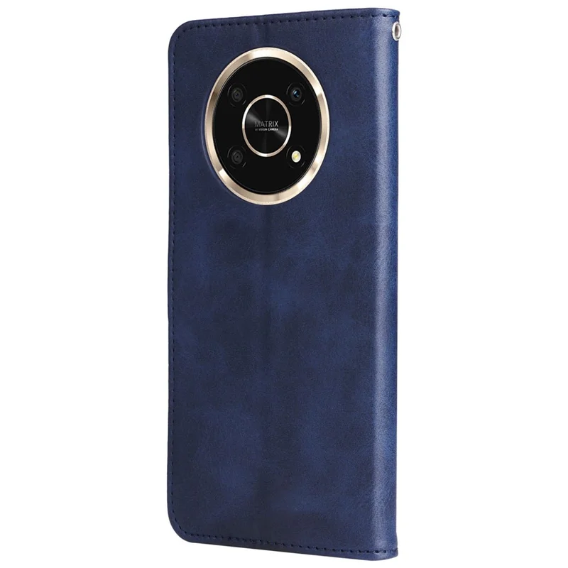 Pour L'honneur X9 4g / 5g / X30 / Magic4 Lite 5g / 4g Pocket Extérieur Pocket PU Portefeuille Portefeuille Couverture de Protection de Téléphone Portable Résistant Aux Rayures - Bleu
