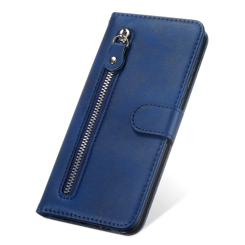 Pour L'honneur X9 4g / 5g / X30 / Magic4 Lite 5g / 4g Pocket Extérieur Pocket PU Portefeuille Portefeuille Couverture de Protection de Téléphone Portable Résistant Aux Rayures - Bleu