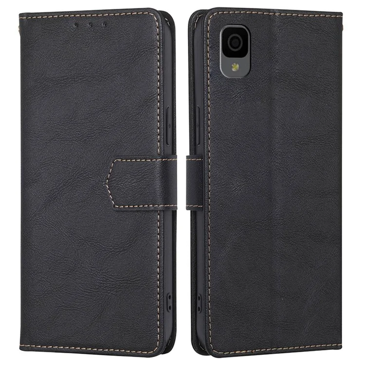 Pour TCL 30 Z T602DL Étui folio en cuir PU résistant à l'eau avec protection RFID, support et coque intérieure en TPU antichoc - Noir