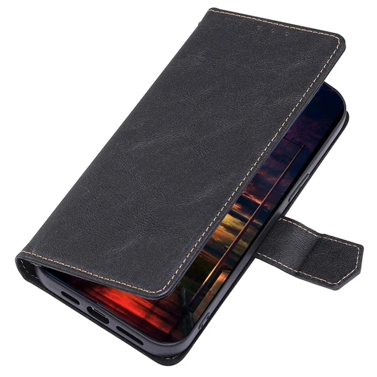 Pour TCL 30 Z T602DL Étui folio en cuir PU résistant à l'eau avec protection RFID, support et coque intérieure en TPU antichoc - Noir