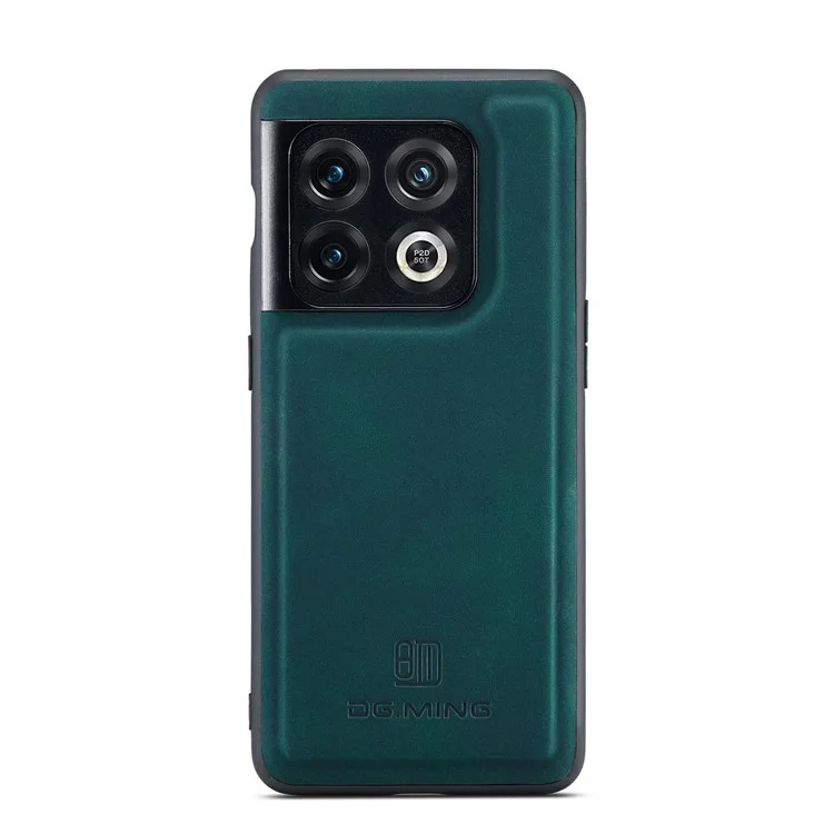 DG.MING M2 Serie para OnePlus 10 Pro 5G Funda Cartera Desmontable 2 en 1 con Soporte de Pie Absorción Magnética Cubierta del Teléfono - Verde