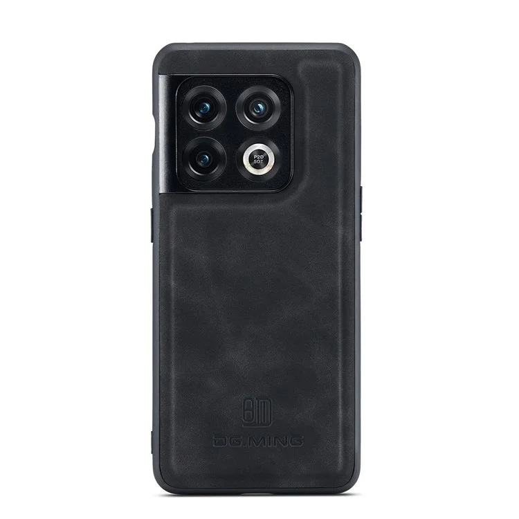 DG.MING M2 Series for OnePlus 10 Pro 5G Detachable 2-in-1 Wallet Kickstand Case Magnetic Absorption Phone Cover - Black