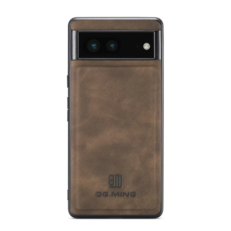 DG.MING M1 Series For Google Pixel 6a 5G Detachable Magnetic 2-in-1 Wallet PC+TPU+PU Leather Drop-proof Mobile Phone Case - Coffee