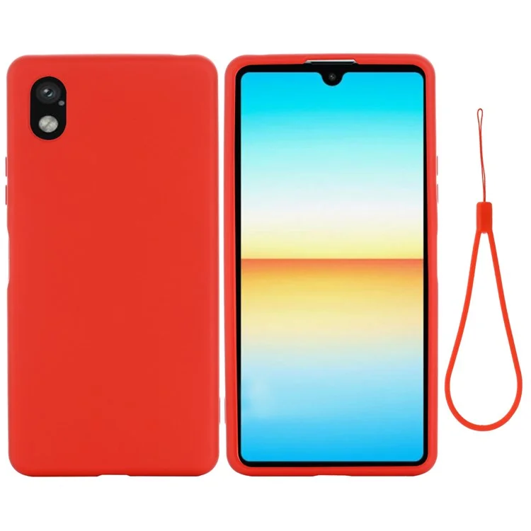 Для Sony Xperia Ace III Shock-resean Soft Liquid Silicone Chace Case-устойчивый - Красный