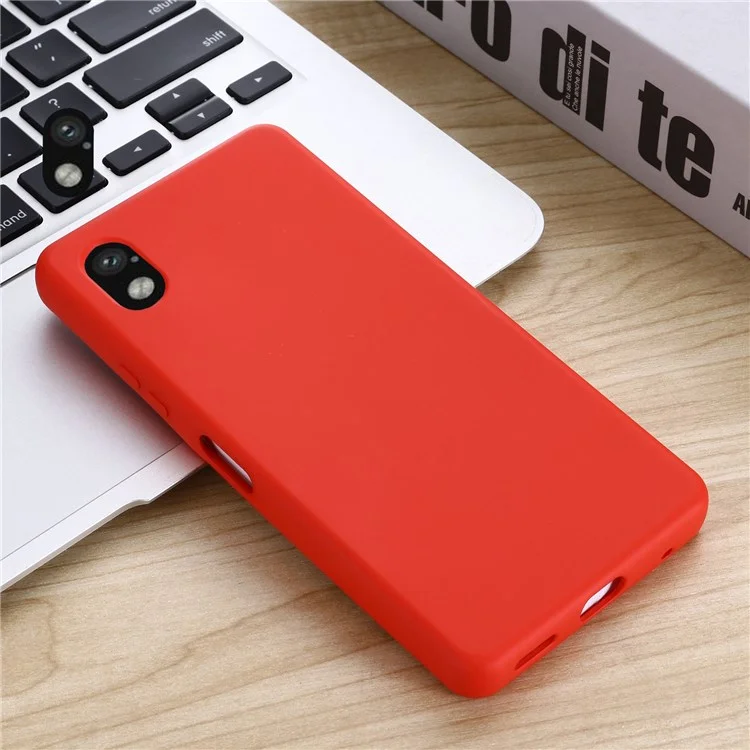 Для Sony Xperia Ace III Shock-resean Soft Liquid Silicone Chace Case-устойчивый - Красный
