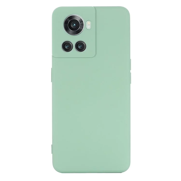 For OnePlus Ace 5G/10R 5G Shockproof Protective Phone Case Slim Soft Liquid Silicone Cellphone Cover with Strap - Green