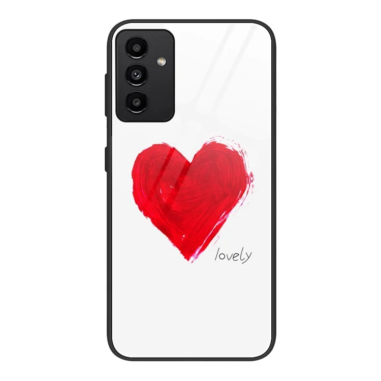Pour Samsung Galaxy A13 5G Étui de Téléphone avec Impression de Motif, Coque Antichoc en Verre Trempé+PC+TPU Anti-empreintes Digitales - Agréable