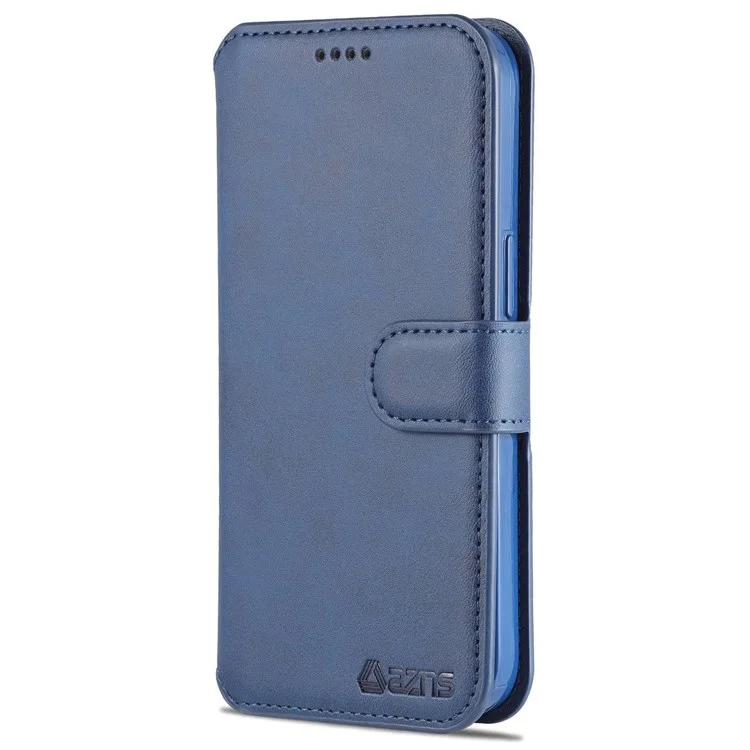 AZNS PU Leather Case for iPhone 14 Pro 6.1 inch, Full Protection Stand Wallet Magnetic Flip Folio Phone Cover - Blue