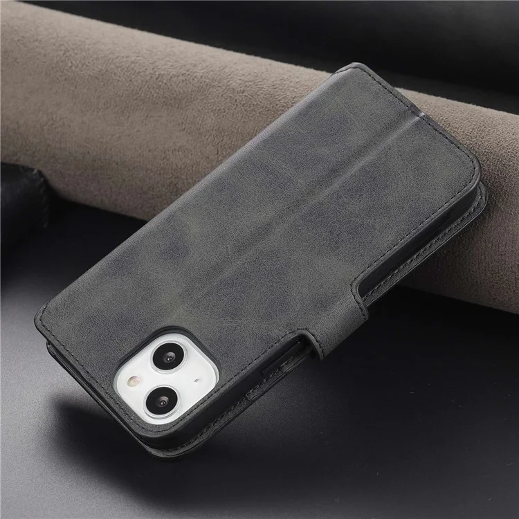 AZNS PU Leather Case for iPhone 14 6.1 inch, Viewing Stand Wallet Magnetic Flip Folio Book Phone Cover - Black