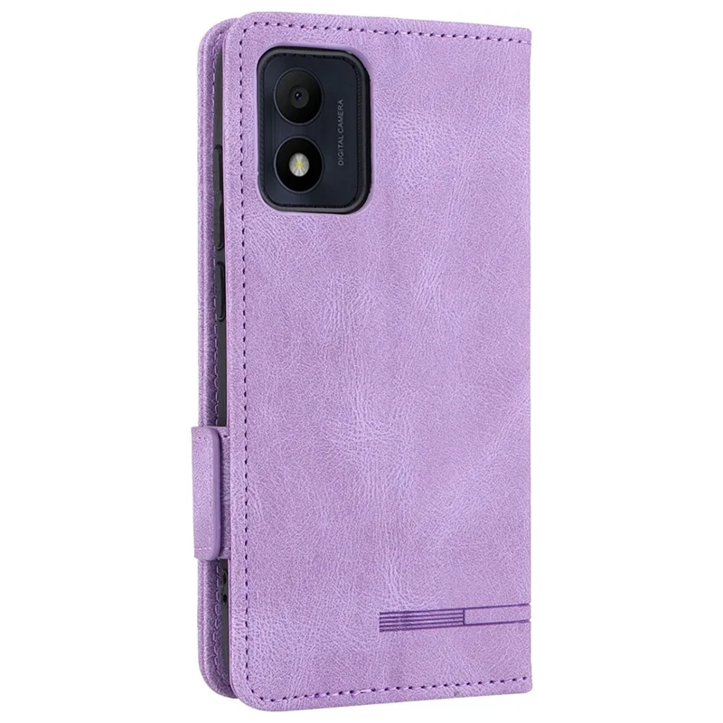 Para Alcatel 1B (2022) Diseño de Hardware pu Cuero PU Cuero Stand Estuche de Estuche Portada de Teléfono - Violeta