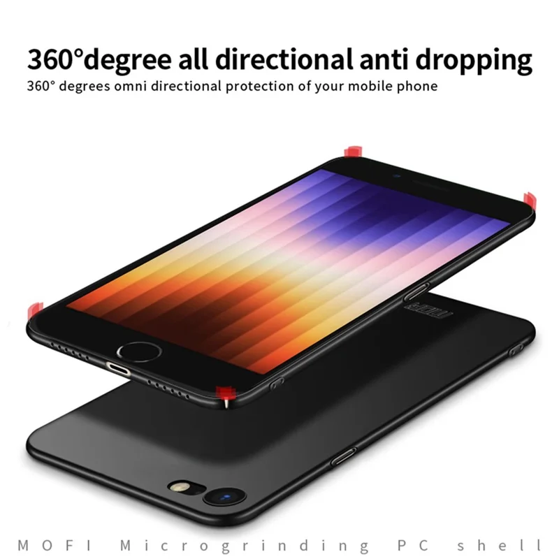 MOFI JK PC ​​series-1 Shield Para Iphone 7/8 4.7inch/SE (2020)/(2022) Proteção do Telefone Anti-queda da Caixa do Telefone PC Dura Para PC - Preto