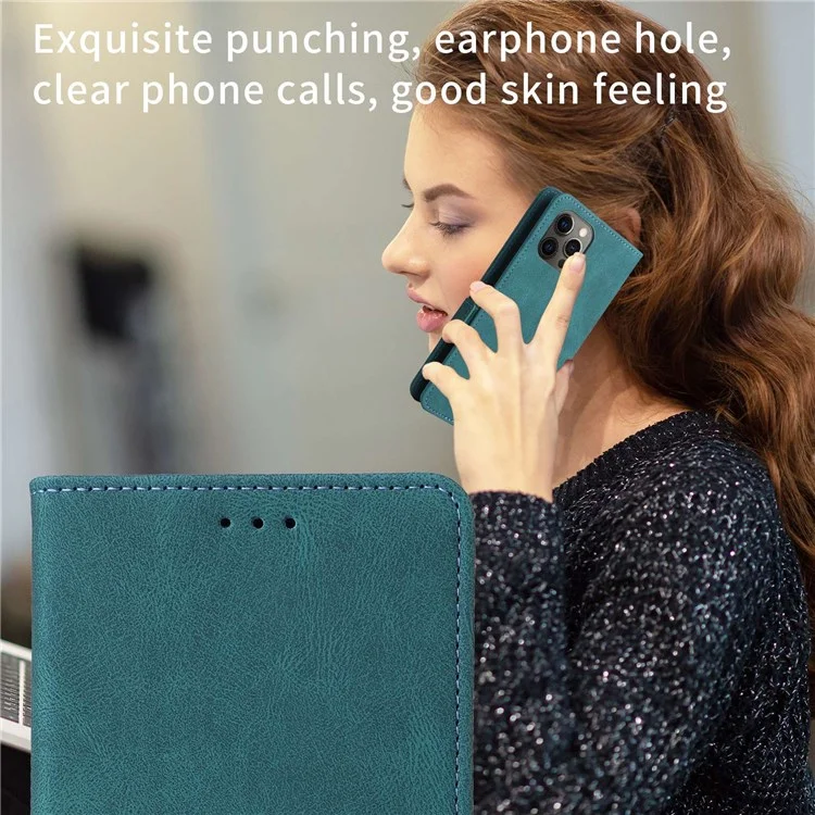 Para o Oppo A57 (2022) 5G / A77 5G / Realme V23 5G Design de Hardware PU Carteira de Couro Caso Caso Style Phone Cober - Azul