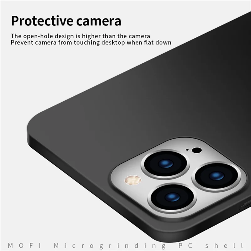 MOFI JK PC Series-1 Shield for iPhone 14 Pro Max Anti-drop Phone Case Hard PC Matte Ultra Slim Mobile Phone Cover with Strap - Gold