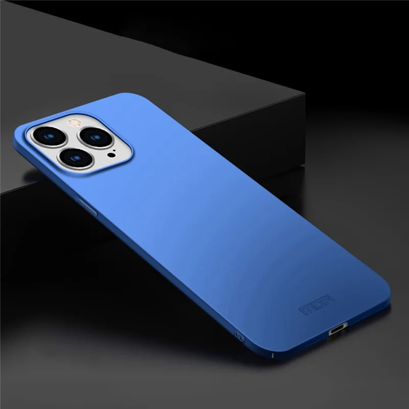 MOFI JK PC Series-1 Schild für iPhone 14 Pro Max Anti-Drop-Handyhülle, harte PC-Matte, Ultra-Slim-Handyhülle mit Trageriemen - Blau