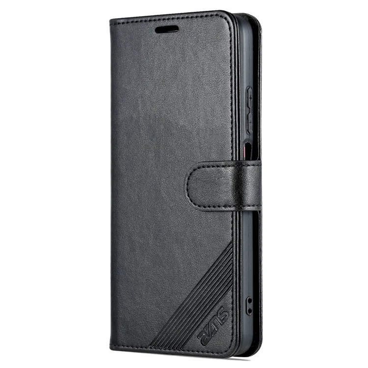 AZNS Flip Portefeuille Case Pour Xiaomi Redmi Note 11T Pro 5G / Note 11T Pro + 5G / Poco X4 GT 5G Apport de Couverture Magnétique PU Magnetin - le Noir