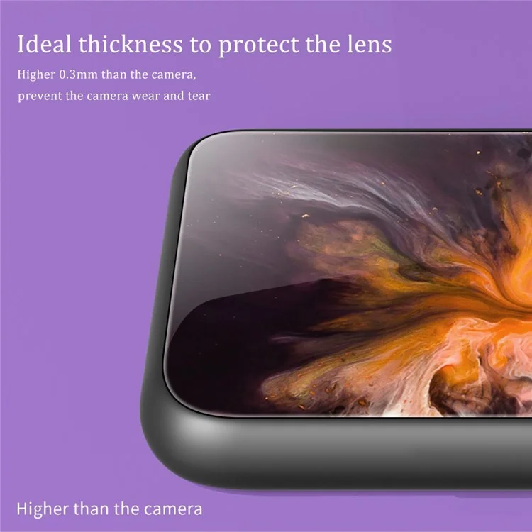 For Oppo Reno8 Pro 5G (Global Version) / Reno8 Pro+ (China) 5G Marble Pattern Cell Phone Case Anti-scratch Tempered Glass + PC + TPU Protective Cover - DL01