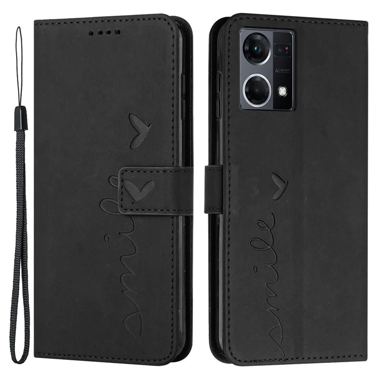 Для Oppo Reno7 4G/F21 Pro 4G Skin-touch Ceallet Case Case Shape Form - Черный