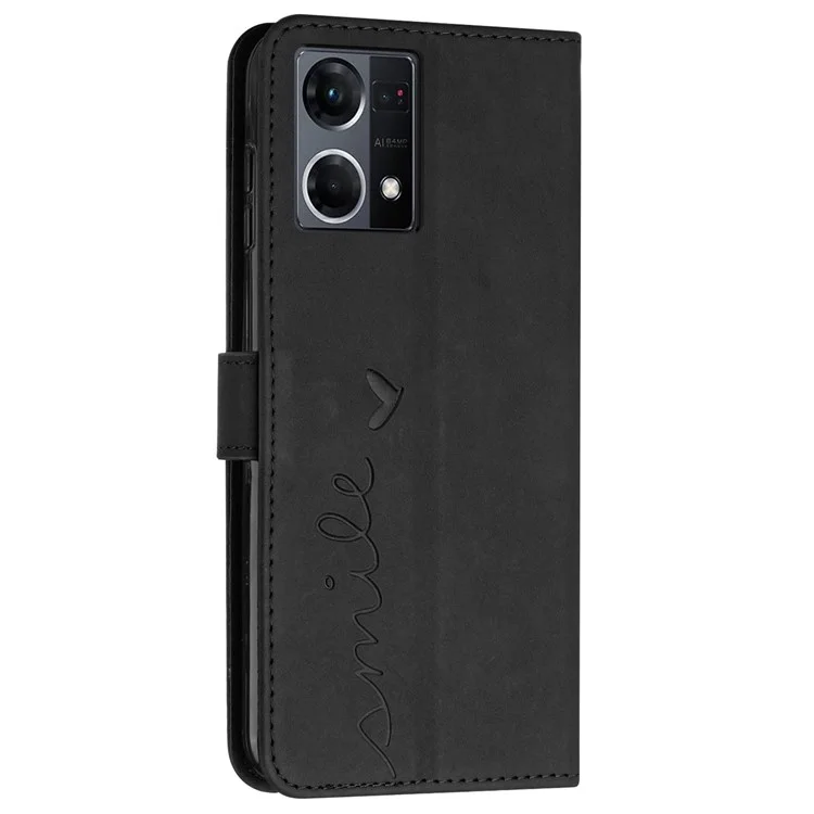 Для Oppo Reno7 4G/F21 Pro 4G Skin-touch Ceallet Case Case Shape Form - Черный