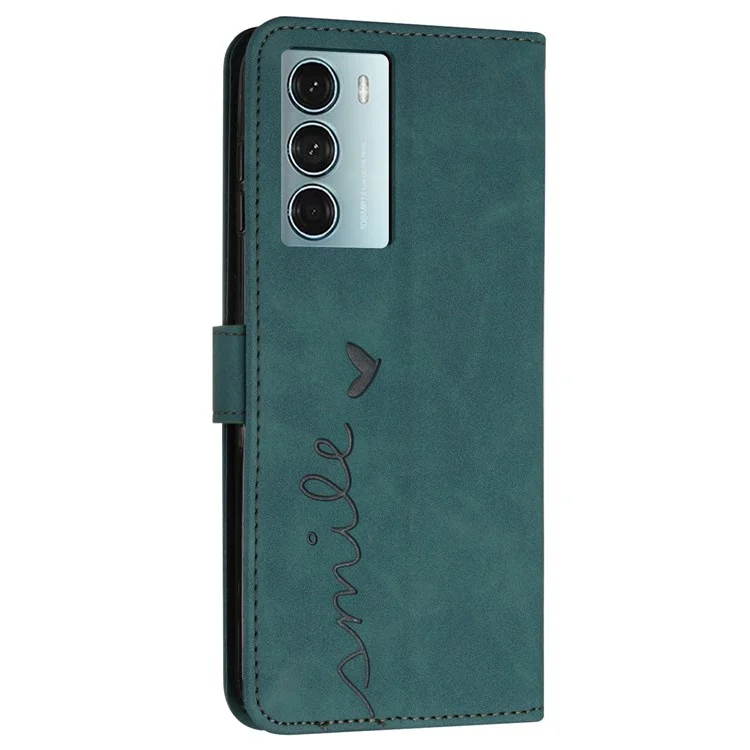 Per Motorola Moto G200 5g/edge S30 Skin-touch Telefono Forma Del Cuore Exprinted Peth Froffich Coperchio - Verde