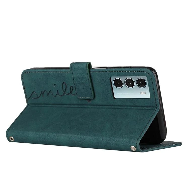 Per Motorola Moto G200 5g/edge S30 Skin-touch Telefono Forma Del Cuore Exprinted Peth Froffich Coperchio - Verde