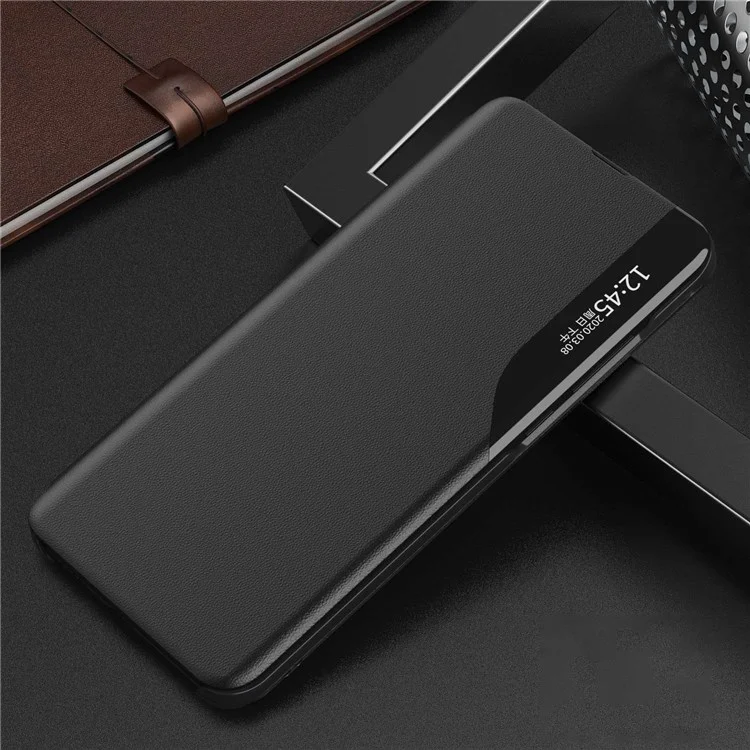 Чехол для телефона For Honor X9 5G / X30 5G / Magic4 Lite 5G с защитным окном и функцией подставки, кожаный, черный