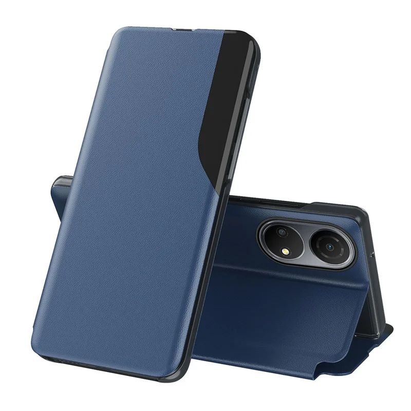 For Honor Play 30 Plus 5G / X7 Phone Case Folio Flip PU Leather Stand Cover - Sapphire