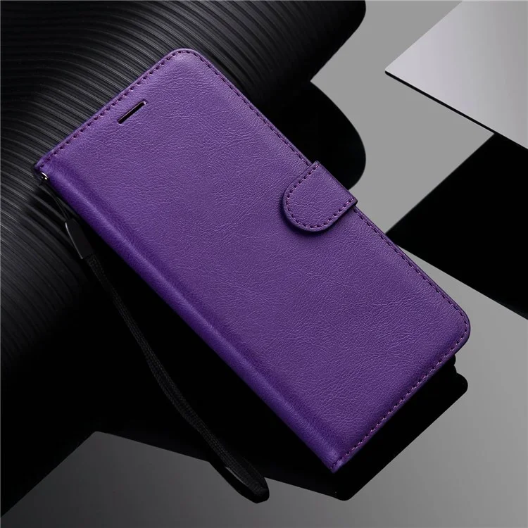 Per Iphone 14 6,1 Pollici in Pelle KT Serie 2 Anti-fall Wallet Telefono Case PU in Pelle Full Protection Full Cover Magnetic Flip Cover Con Cinturino - Viola