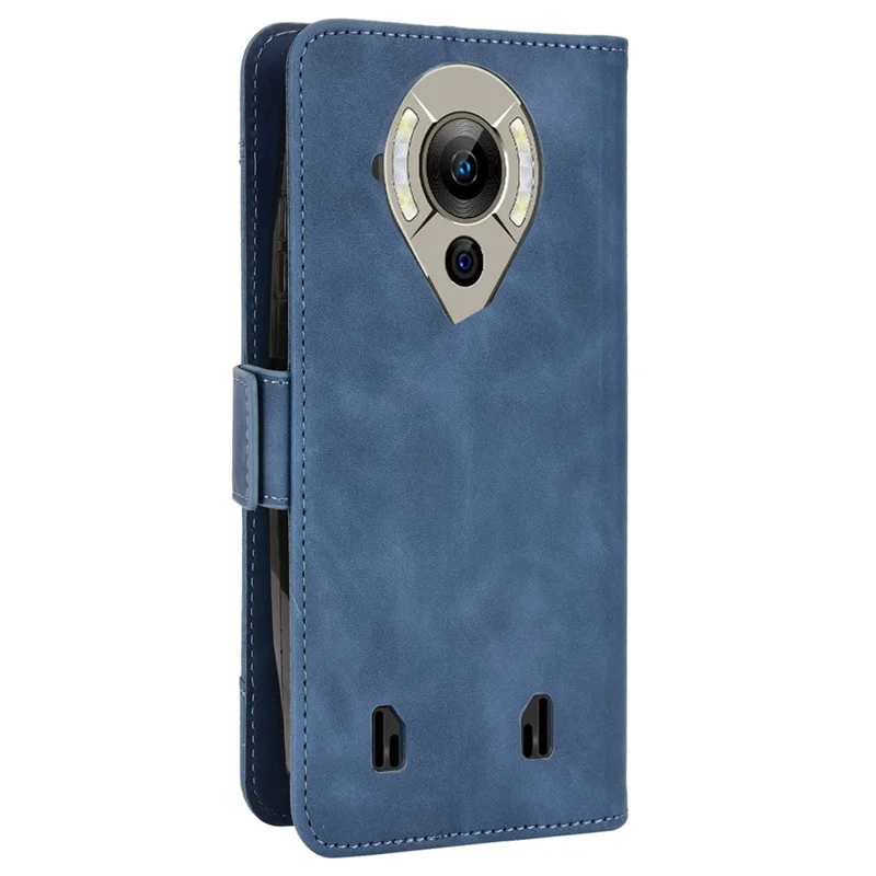 Multiple Card Slots PU Leather Case for Oukitel WP16, Double Magnetic Clasp Folio Flip Phone Case with Stand Wallet - Blue