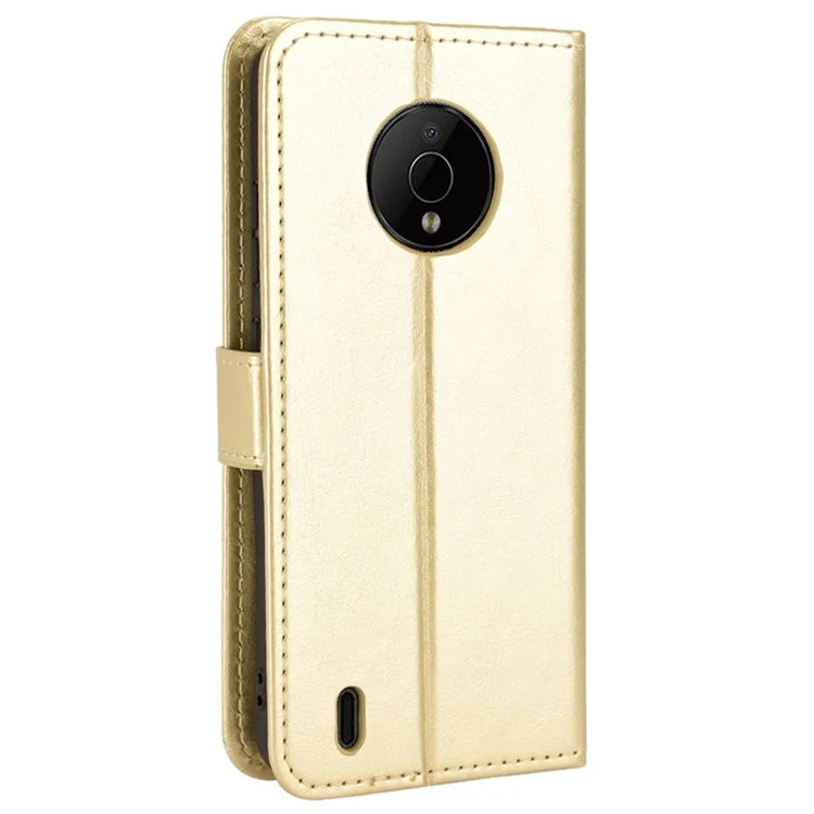 Crazy Horse Texture Téléphone Case Pour Nokia C200 4G, Support Portefeuille PU le Cuir Complet de Protection Corporelle Shel de la Couverture de Téléphone - or