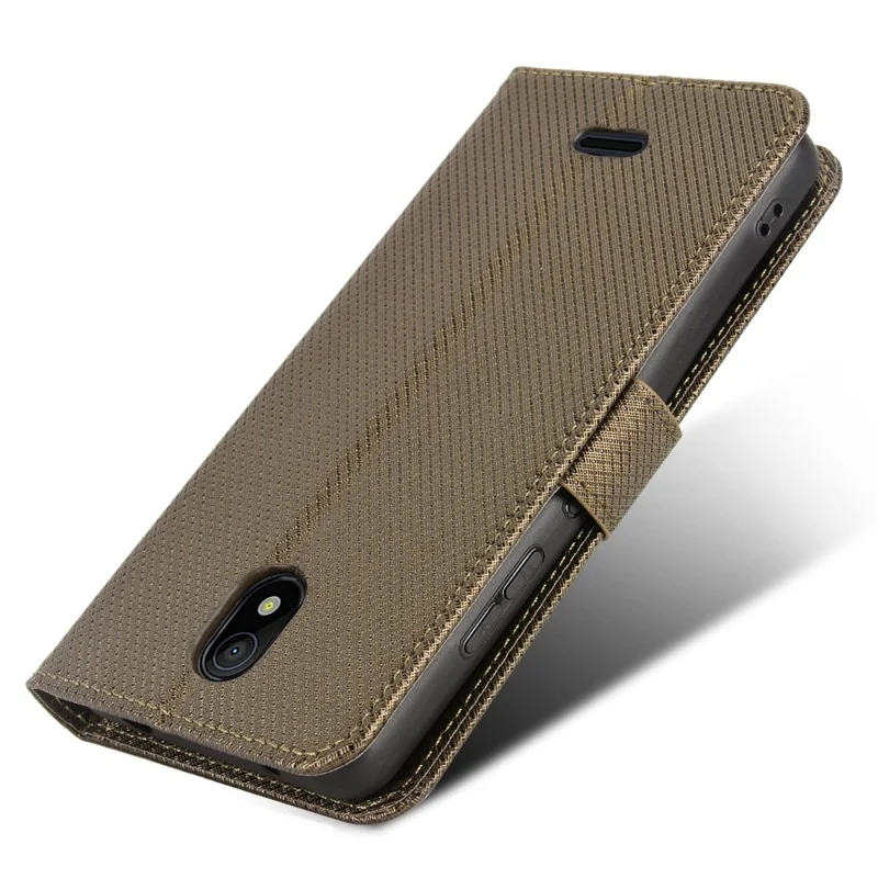 För Nokia C100 4G Diamantstruktur Ställbara Plånboksfodral för Telefon PU-läder + TPU Helskalskyddsomslag - Brun