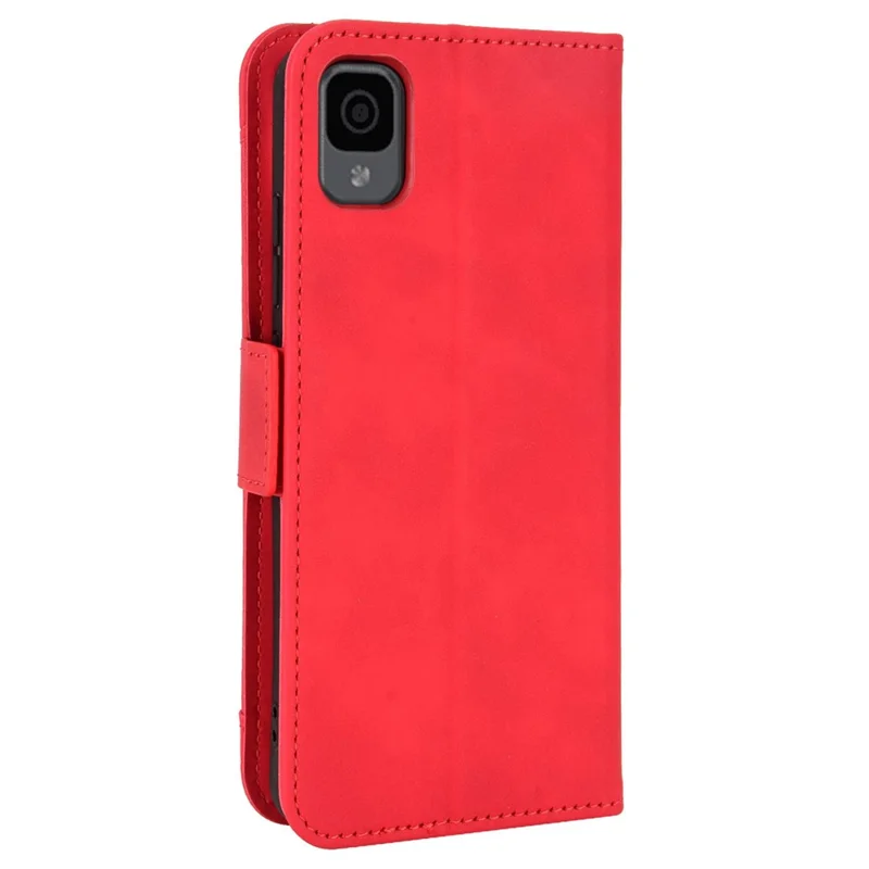 Für TCL 30 Z Mehrere Kartensteckplätze Telefon Stand Wallet Hülle Doppelmagnetverschluss PU Leder Anti-drop-abdeckung - Rot