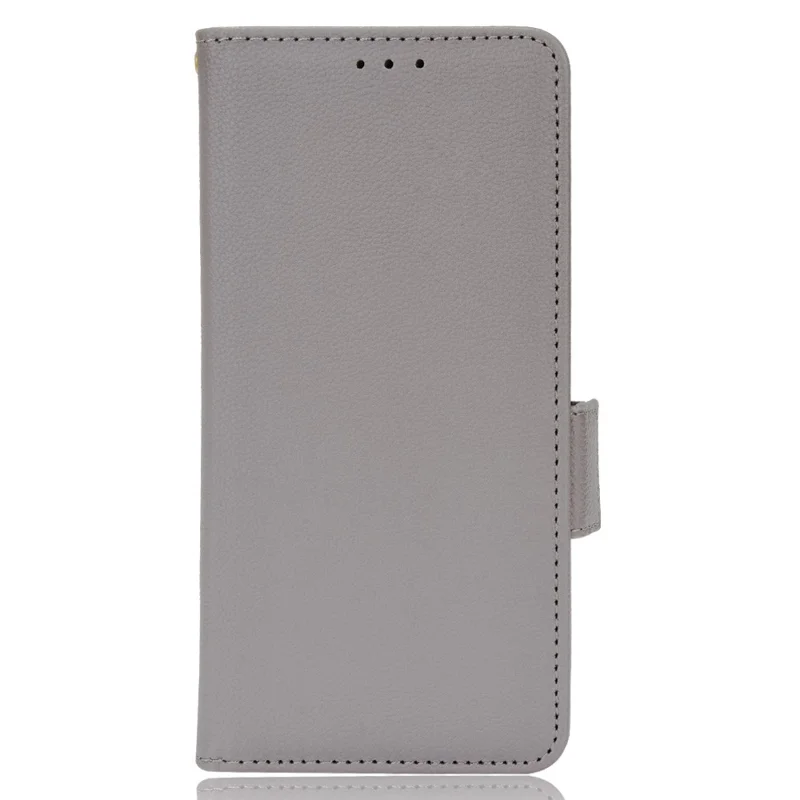 Für Die Ehre Magic4 Pro 5G Magnetic Closeur Litchi Textur PU Leder Telefon Hülle Wallet Anti-scratch-telefonabdeckung - Grau