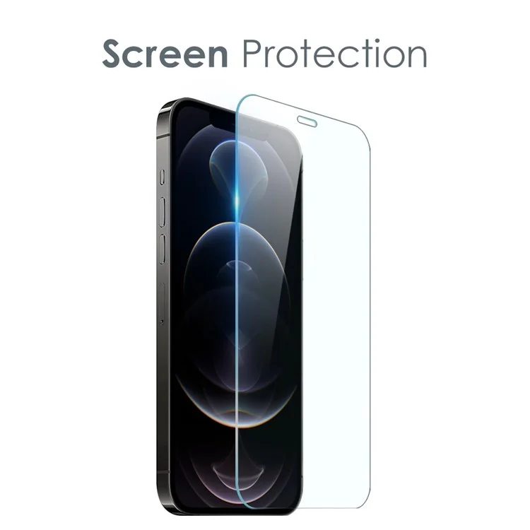 NORTHJO For iPhone 12 Pro 6.1 inch Tempered Glass Screen Protector Back Camera Lens Cover Soft TPU Phone Case